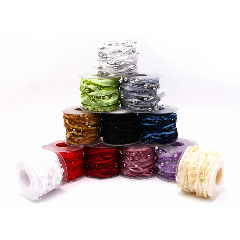 Wholesale 10Meter 8+3mm Beads Garland With Fashion Organza Band For Wedding Brithday Party DIY Decoration Lots Color
Wholesale 10Meter 8+3mm Beads Garland With Fashion Organza Band For Wedding Brithday Party DIY Decoration Lots Color