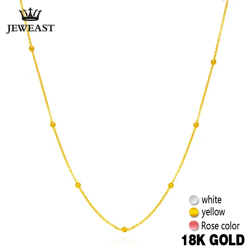 18k Pure Gold Necklace White Yellow Rose Chain Beads For Women Girl Gift Fine Jewelry New Hot Sell Upscale Top Good Nice Like
18k Pure Gold Necklace White Yellow Rose Chain Beads For Women Girl Gift Fine Jewelry New Hot Sell Upscale Top Good Nice Like