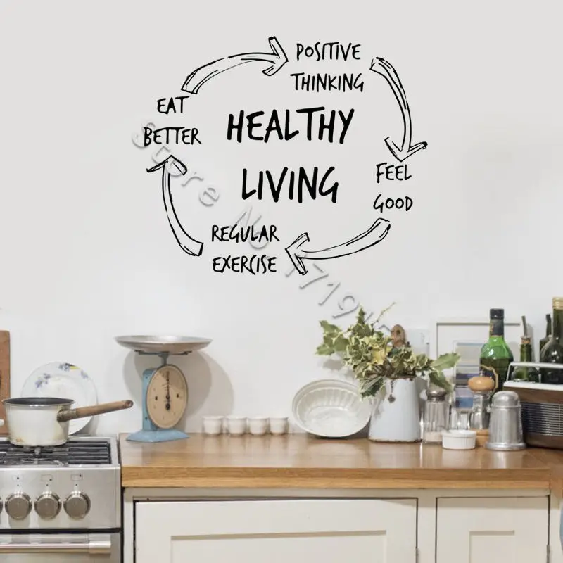 Healthy Living Wall Stickers Kitchen Quote Vinyl Wall Decal Shop Window Decoration Home Decor Removable Decor Wallpaper DIYZW452
Healthy Living Wall Stickers Kitchen Quote Vinyl Wall Decal Shop Window Decoration Home Decor Removable Decor Wallpaper DIYZW452