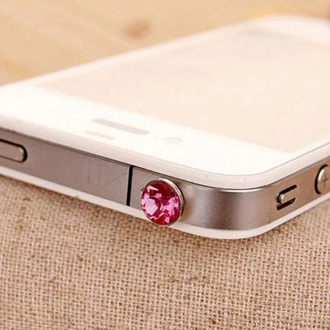 Luxury 10pcs 3.5mm Bling Diamond Earphone Jack Anti Dust Plug Cap Stopper For iphone Huawei colorful Crystal | Мобильные телефоны и