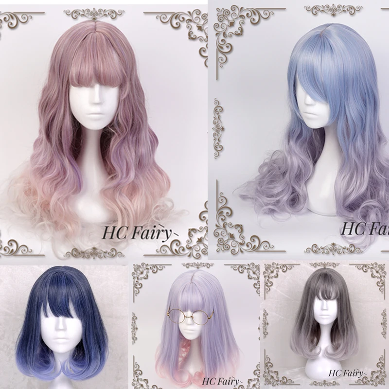 Lolita Sweet Daily Wig Gradient Ombre Girl Bobo Short Curly Wigs Cosplay Baby Doll Princess Synthetic Hair + Wig Cap
Lolita Sweet Daily Wig Gradient Ombre Girl Bobo Short Curly Wigs Cosplay Baby Doll Princess Synthetic Hair + Wig Cap
