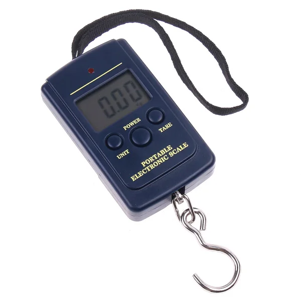 Весы карманные электронные мини-весы с крючком для взвешивания багажа 20-40 кг