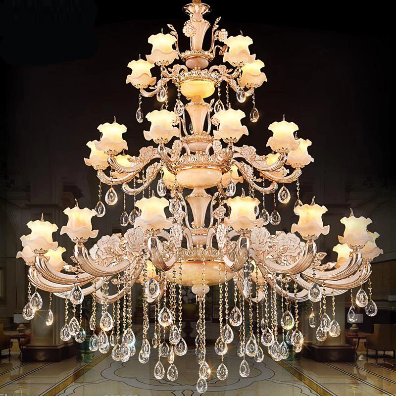 Living Room Lighting Large Hall Crystal Chandelier Gold Hotel Nobility Decorative Lamps Staircase Illumination Luxury Big House
Living Room Lighting Large Hall Crystal Chandelier Gold Hotel Nobility Decorative Lamps Staircase Illumination Luxury Big House