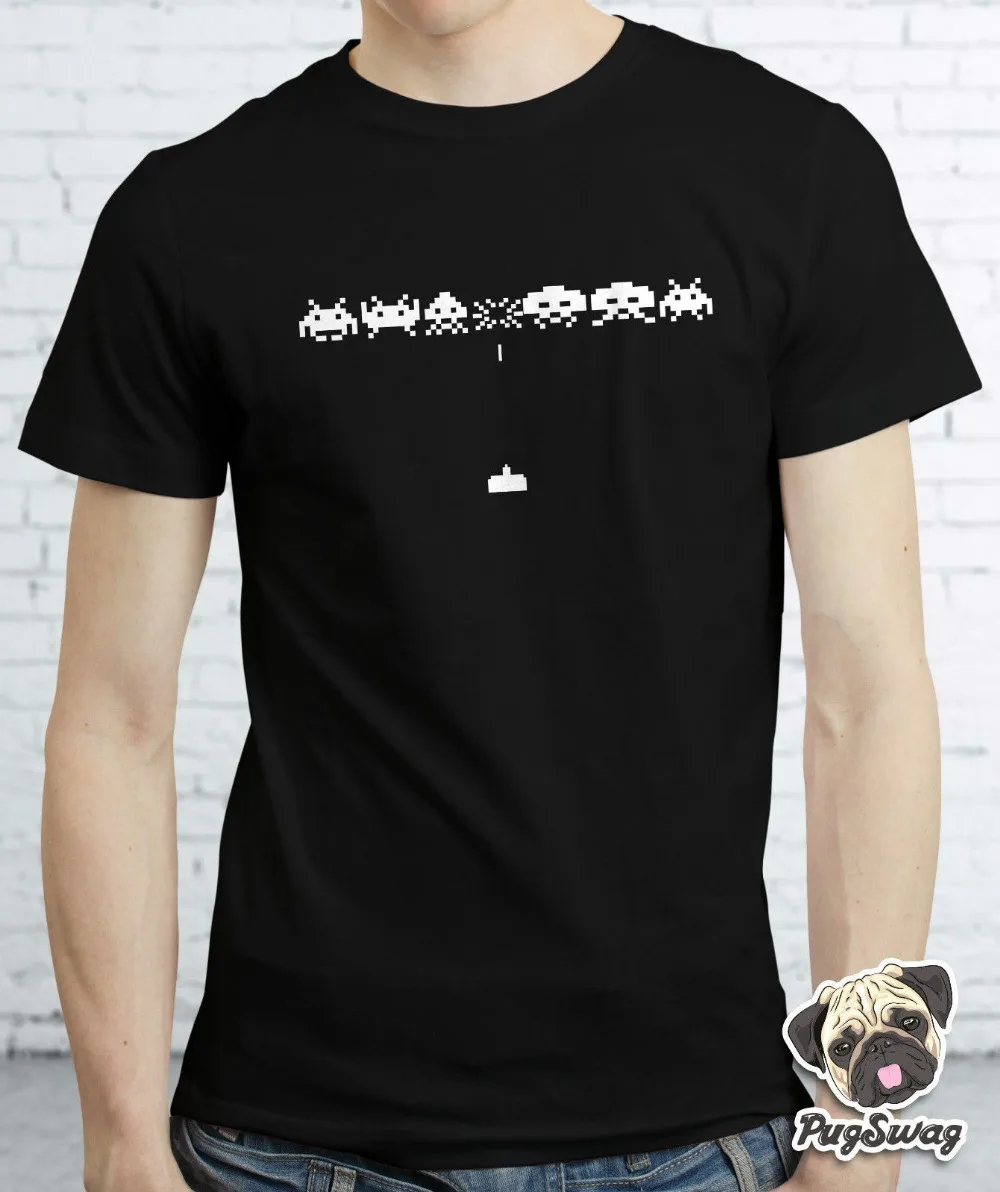

Космические захватчики геймер Ретро фанки аркадная футболка мужская крутая футболка унисекс больше размеров и Colors-A852