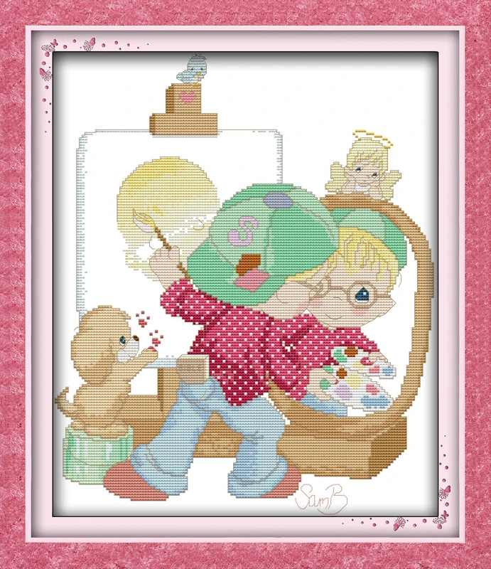 Water-drop baby with heart cross stitch kit cartoon 14ct 11ct count print canvas stitching embroidery DIY handmade needlework
Water-drop baby with heart cross stitch kit cartoon 14ct 11ct count print canvas stitching embroidery DIY handmade needlework