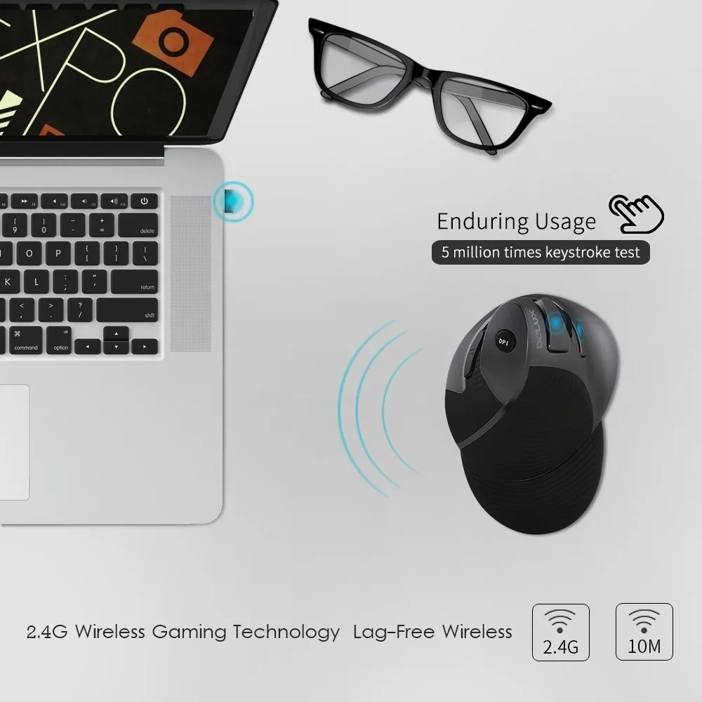 Delux M618GX Wireless Vertical Computer Mouse 2.4Ghz Ergonomic Optical Usb Mause 6 Button 1600DPI Stand Gaming Mice For Laptop
Delux M618GX Wireless Vertical Computer Mouse 2.4Ghz Ergonomic Optical Usb Mause 6 Button 1600DPI Stand Gaming Mice For Laptop