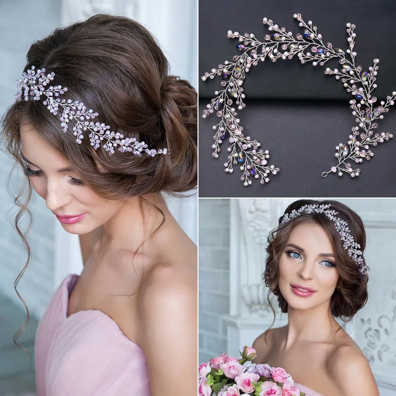 Luxury Silver Color Hair Jewelry For Women Pink Rhinestone Pearl Headband Handmade Bridal Hairbands Wedding Hair Accessories
Luxury Silver Color Hair Jewelry For Women Pink Rhinestone Pearl Headband Handmade Bridal Hairbands Wedding Hair Accessories