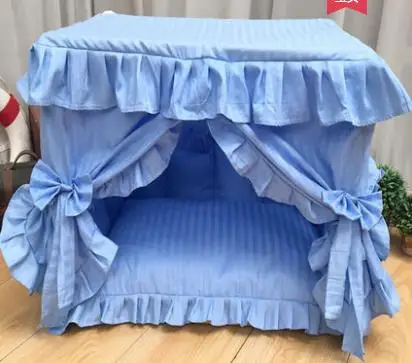 Fresh and washable luxury dog bed high quality pastoral dog House foldable house delicate princess lace dog bed
Fresh and washable luxury dog bed high quality pastoral dog House foldable house delicate princess lace dog bed