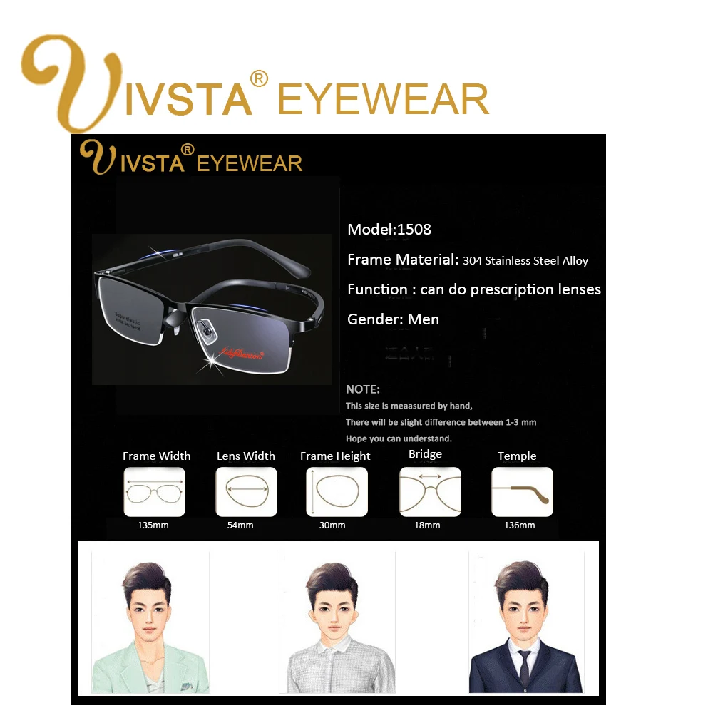 IVSTA Super Elastic TR Optical Glasses Men Semi-Rim Eyeglasses Frame Prescription Eyewear Male Brand Design Reading Computer
IVSTA Super Elastic TR Optical Glasses Men Semi-Rim Eyeglasses Frame Prescription Eyewear Male Brand Design Reading Computer