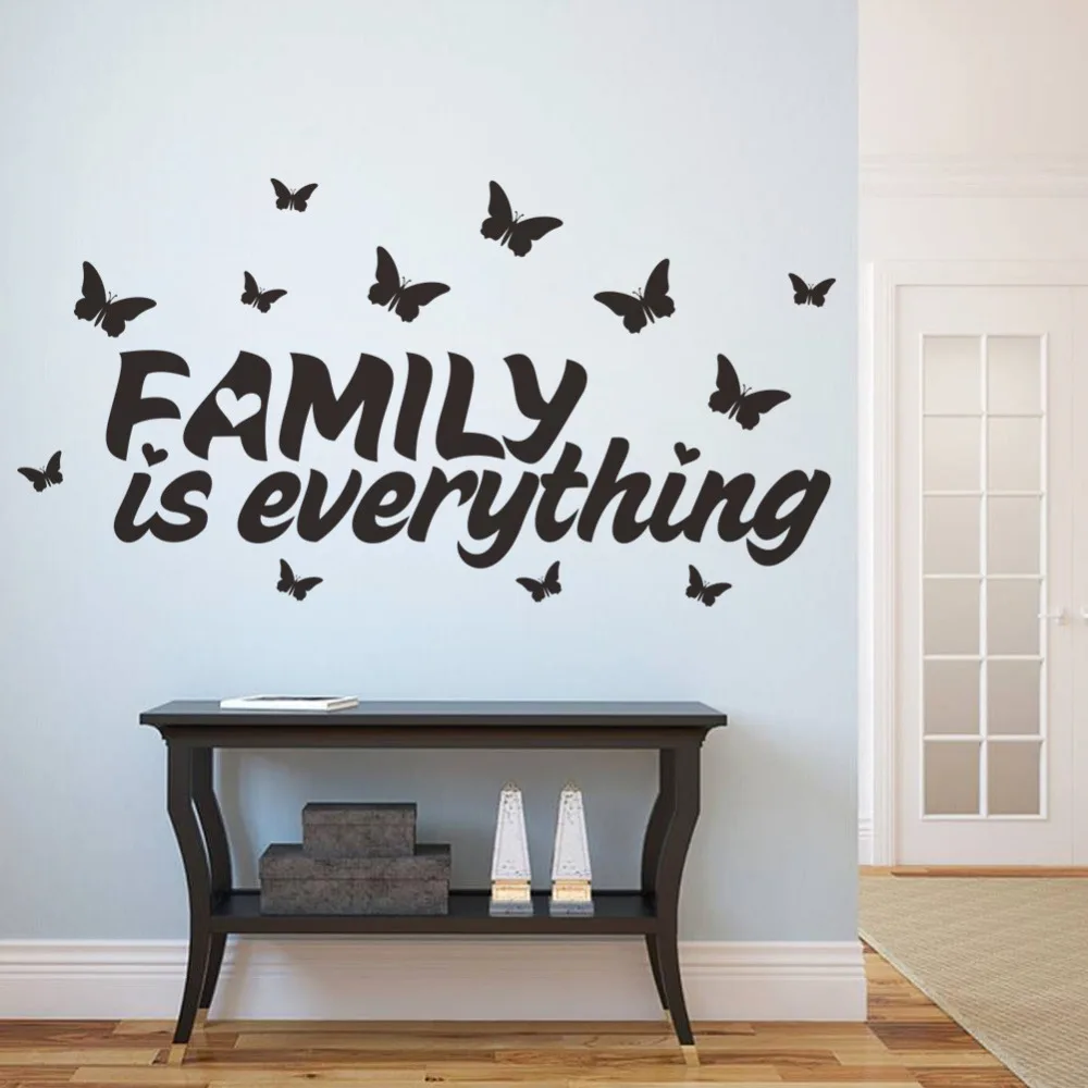 2015 современные ПВХ персонажи "Family is everything" наклейки на стену украшение дома Наклейка бабочка съемный 32*61 см
2015 современные ПВХ персонажи "Family is everything" наклейки на стену украшение дома Наклейка бабочка съемный 32*61 см
