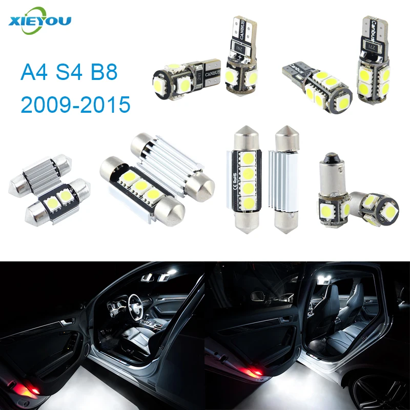 Фонари в упаковке 14 шт. для Audi A4 S4 B8 (2009 2015)|interior light|led light interiorled interior |