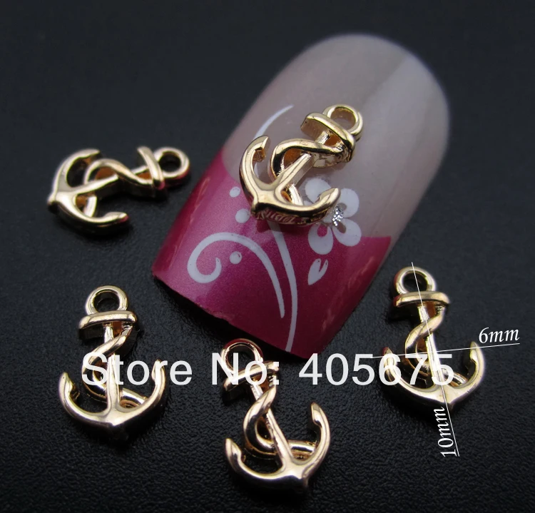 100PCS gold metal nail art studs New anchor 3d nail jewelry floating locket charms DIY nail art decoration DIY
100PCS gold metal nail art studs New anchor 3d nail jewelry floating locket charms DIY nail art decoration DIY