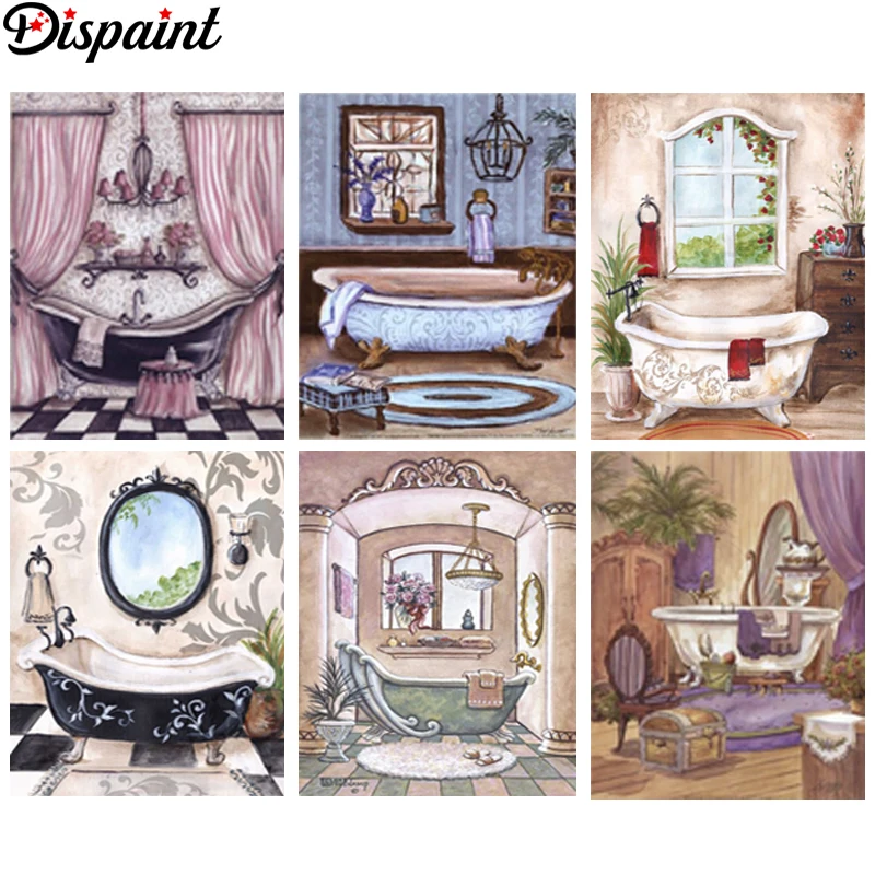 Dispaint Art 5D DIY Алмазная картина "Ванная комната Ванна пейзаж" картины бисером вышивка крестиком 3D горный хрусталь вышивка Декор
Dispaint Art 5D DIY Алмазная картина "Ванная комната Ванна пейзаж" картины бисером вышивка крестиком 3D горный хрусталь вышивка Декор