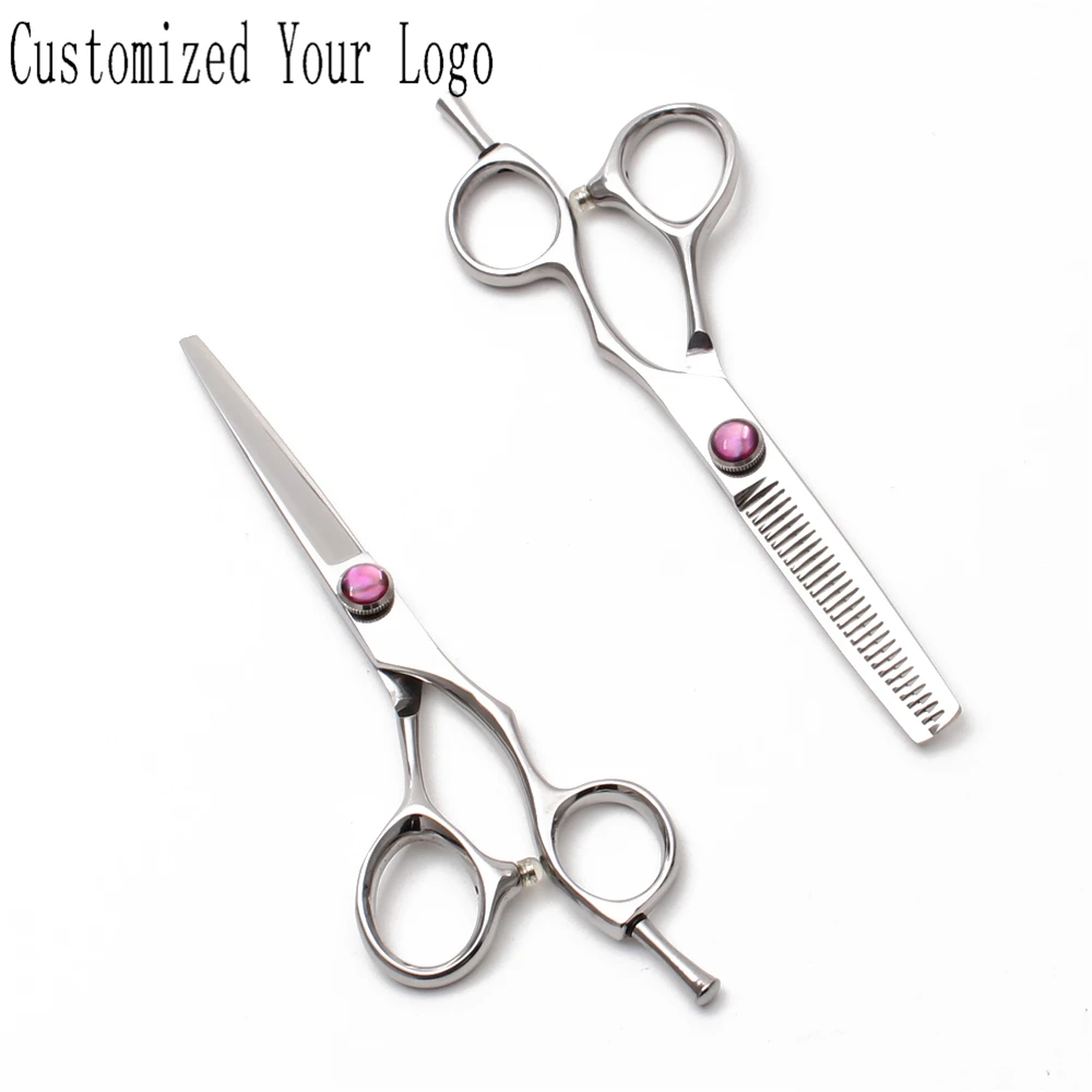 5.5 inch 16cm JP 440C Customized Logo Barber Scissors Haircut Shears Cutting Shears Thinning Shears Professional Hair Scissors
5.5 inch 16cm JP 440C Customized Logo Barber Scissors Haircut Shears Cutting Shears Thinning Shears Professional Hair Scissors