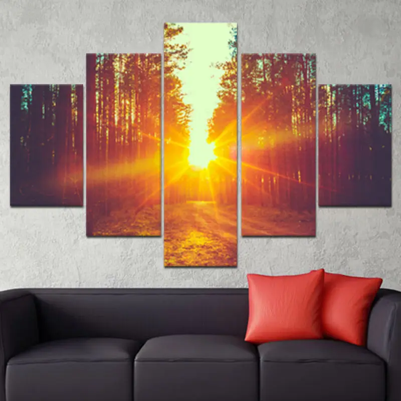 5 Panel Large HD Printed Canvas Print Poster Painting Yellow Light Sunshine Forest Home Decor Wall Art Picture For Living Room
5 Panel Large HD Printed Canvas Print Poster Painting Yellow Light Sunshine Forest Home Decor Wall Art Picture For Living Room