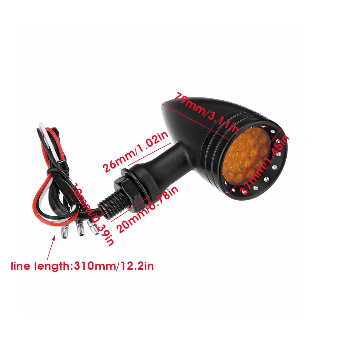 4pcs 12V Motorcycle Turn Signal Light 20LEDs Indicator Lamps Amber Chrome/Black For Honda/Yamaha/Suzuki/Kawasaki
4pcs 12V Motorcycle Turn Signal Light 20LEDs Indicator Lamps Amber Chrome/Black For Honda/Yamaha/Suzuki/Kawasaki