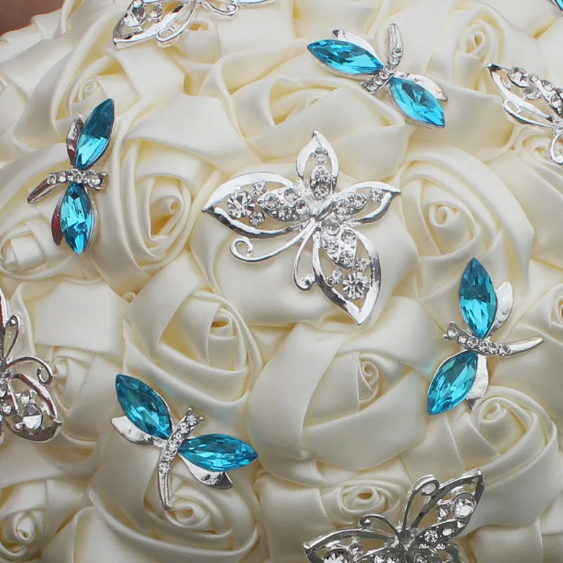 Arrival Ivory White Flower With Butterfly And Dragonfly Decoration Wedding Bouquet Crystal Artificial Bridal Bouquet W2217
Arrival Ivory White Flower With Butterfly And Dragonfly Decoration Wedding Bouquet Crystal Artificial Bridal Bouquet W2217