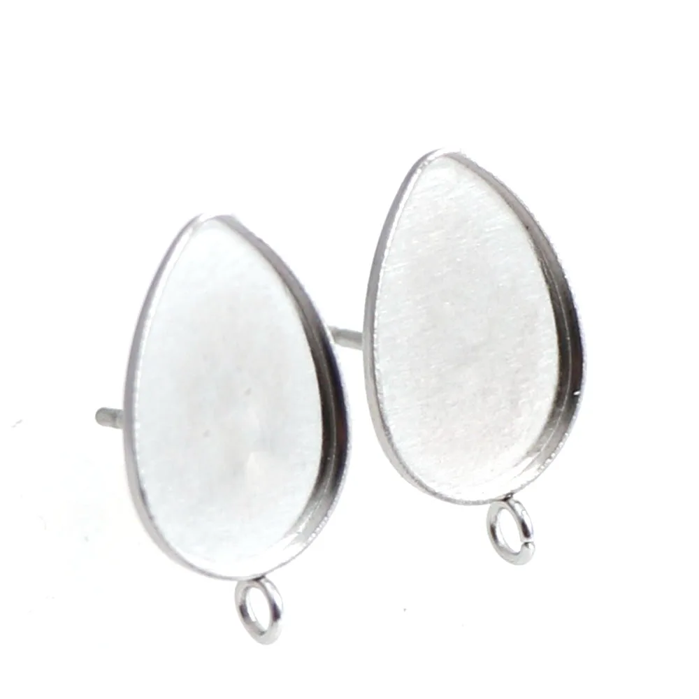 10x14mm Stainless Steel 10pcs/lot Drop Shap Earrings Blank Base Bezels Earring Hooks Supplies for Jewelry Making Cabochons Base
10x14mm Stainless Steel 10pcs/lot Drop Shap Earrings Blank Base Bezels Earring Hooks Supplies for Jewelry Making Cabochons Base