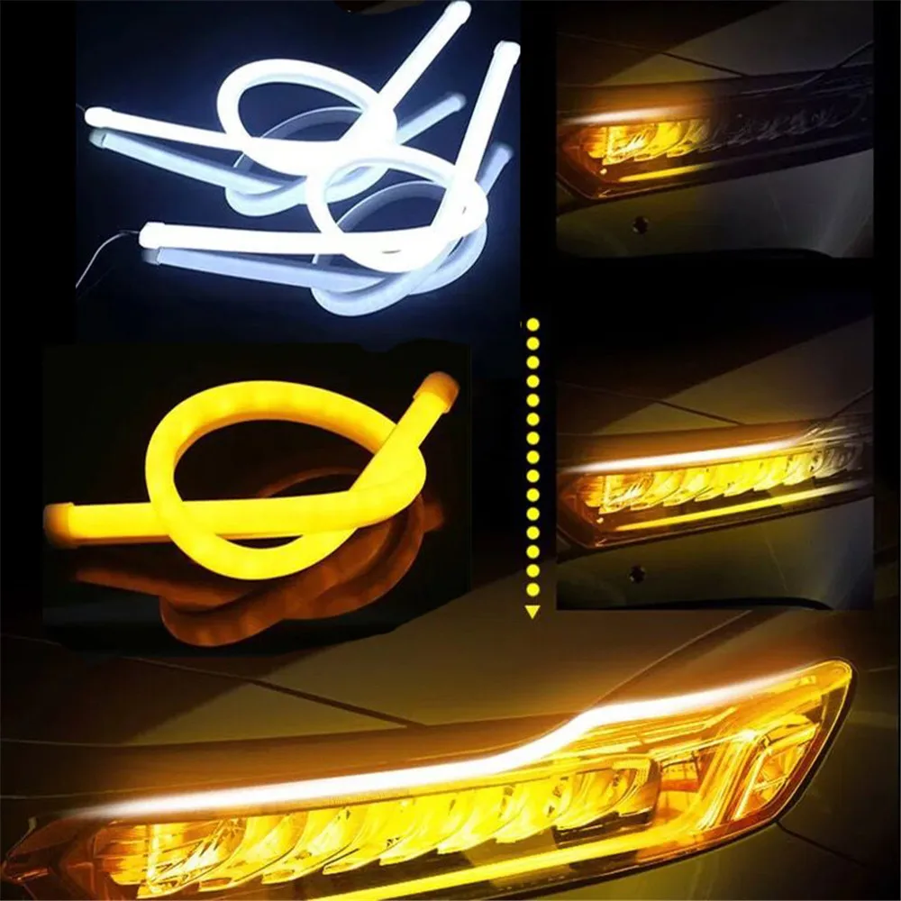 Фото YHKOMS универсальные дневные ходовые светильник DRL светодиодный автомобиль лампа