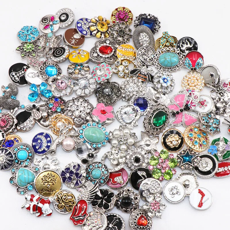 Fashion 50pcs/Lot 18mm Snaps Buttons Mix Style For Snaps Jewelry Bracelets Pendants Etc
Fashion 50pcs/Lot 18mm Snaps Buttons Mix Style For Snaps Jewelry Bracelets Pendants Etc