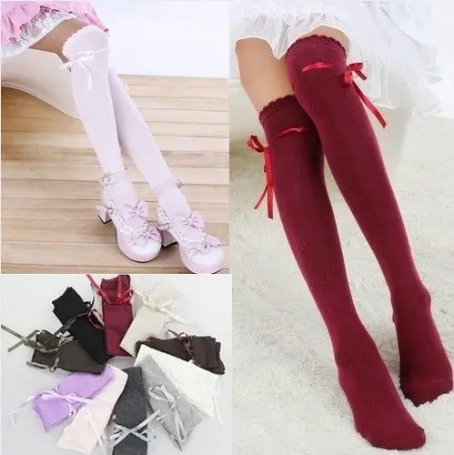 Japanese Style Girls Sweet Lolita School Girl uniform bowknot Over The Knee Socks Stockings for women maid stocking cosplay
Japanese Style Girls Sweet Lolita School Girl uniform bowknot Over The Knee Socks Stockings for women maid stocking cosplay