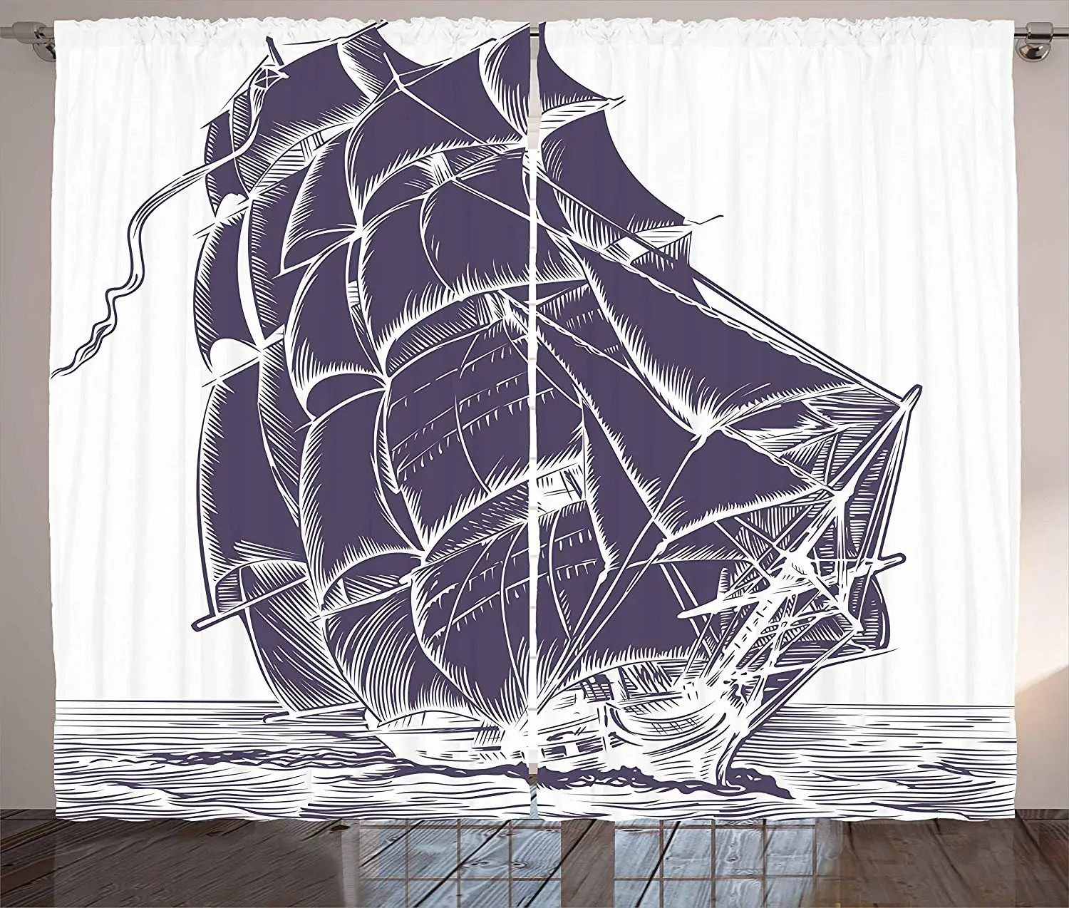 Nautical Curtains Old Sail Boat in The Ocean on White Background Pirate Treasure Retro Living Room Bedroom Window Drapes
Nautical Curtains Old Sail Boat in The Ocean on White Background Pirate Treasure Retro Living Room Bedroom Window Drapes