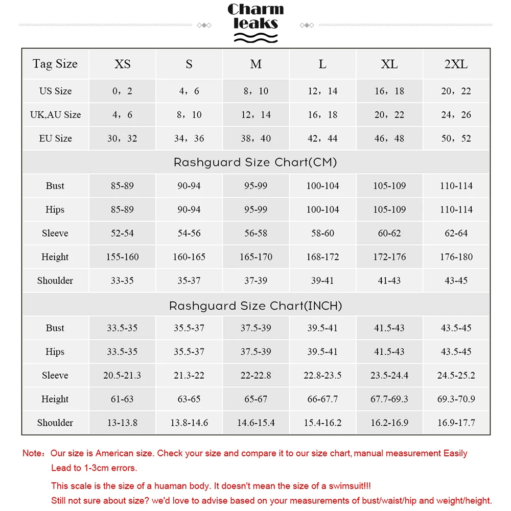 Charmleaks Women Long Sleeve Rashguard Top Swimsuit Swimwear Surfing Top Diving Shirt Hiking Shirts Rash Guard UPF50+
Charmleaks Women Long Sleeve Rashguard Top Swimsuit Swimwear Surfing Top Diving Shirt Hiking Shirts Rash Guard UPF50+
