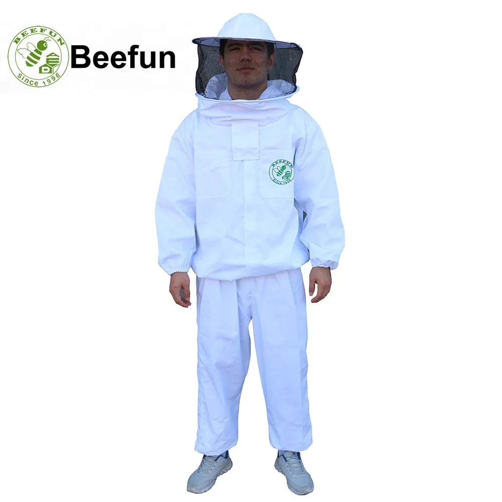 Одежда Beefun для защиты от пчел костюм пчеловода с дышащей сетчатой вуалью белая