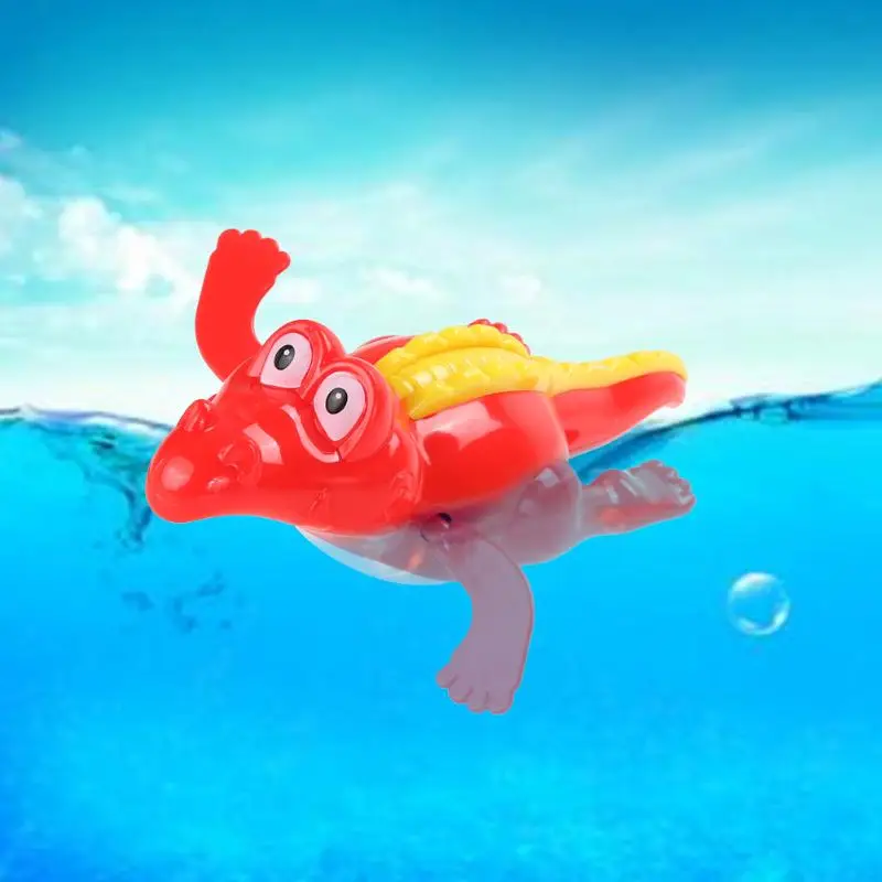 Baby Bath Toy Crocodile Wind Up Swimming Toy Clockwork Dabbling Toy for Baby Kid Educational Toys