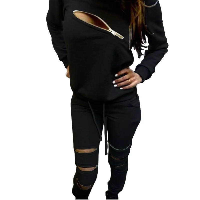 New Zipper HOLE Hollow Out Sexy Women Tracksuit Suit O-Neck Long sleeve pullover Hoodies 2 Piece Set Sportwear Sweatshirts set
New Zipper HOLE Hollow Out Sexy Women Tracksuit Suit O-Neck Long sleeve pullover Hoodies 2 Piece Set Sportwear Sweatshirts set