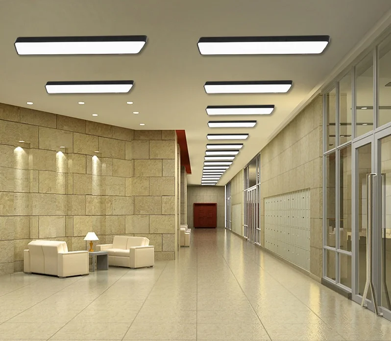 Modern Concise Rectangular Office Led Ceiling Lamp L120*W30*H5.5cm AC 90-260V Black Iron Lampshade Light For Living Study Room
Modern Concise Rectangular Office Led Ceiling Lamp L120*W30*H5.5cm AC 90-260V Black Iron Lampshade Light For Living Study Room