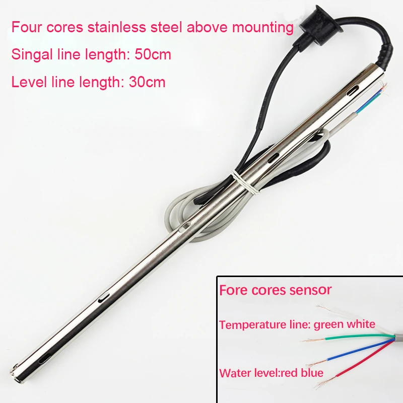 solar energy water heater temperature water level sensor 30cm 4 cores stainless steel above mounting tank tube probe CGQ-5
solar energy water heater temperature water level sensor 30cm 4 cores stainless steel above mounting tank tube probe CGQ-5