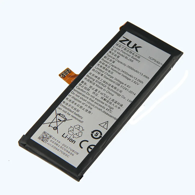 Original High Quality BL268 Battery For Lenovo ZUK Z2 3400mAh