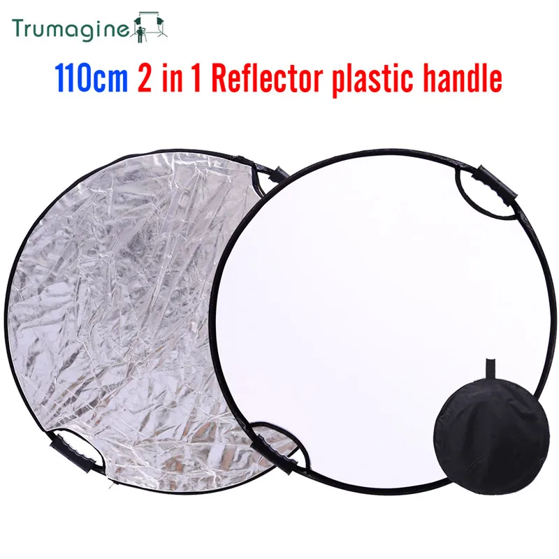 TRUMAGINE 110CM 43'' Silver Reflector Portable Collapsible Silver White Round Outdor Light Reflector For Photographic Studio
TRUMAGINE 110CM 43'' Silver Reflector Portable Collapsible Silver White Round Outdor Light Reflector For Photographic Studio