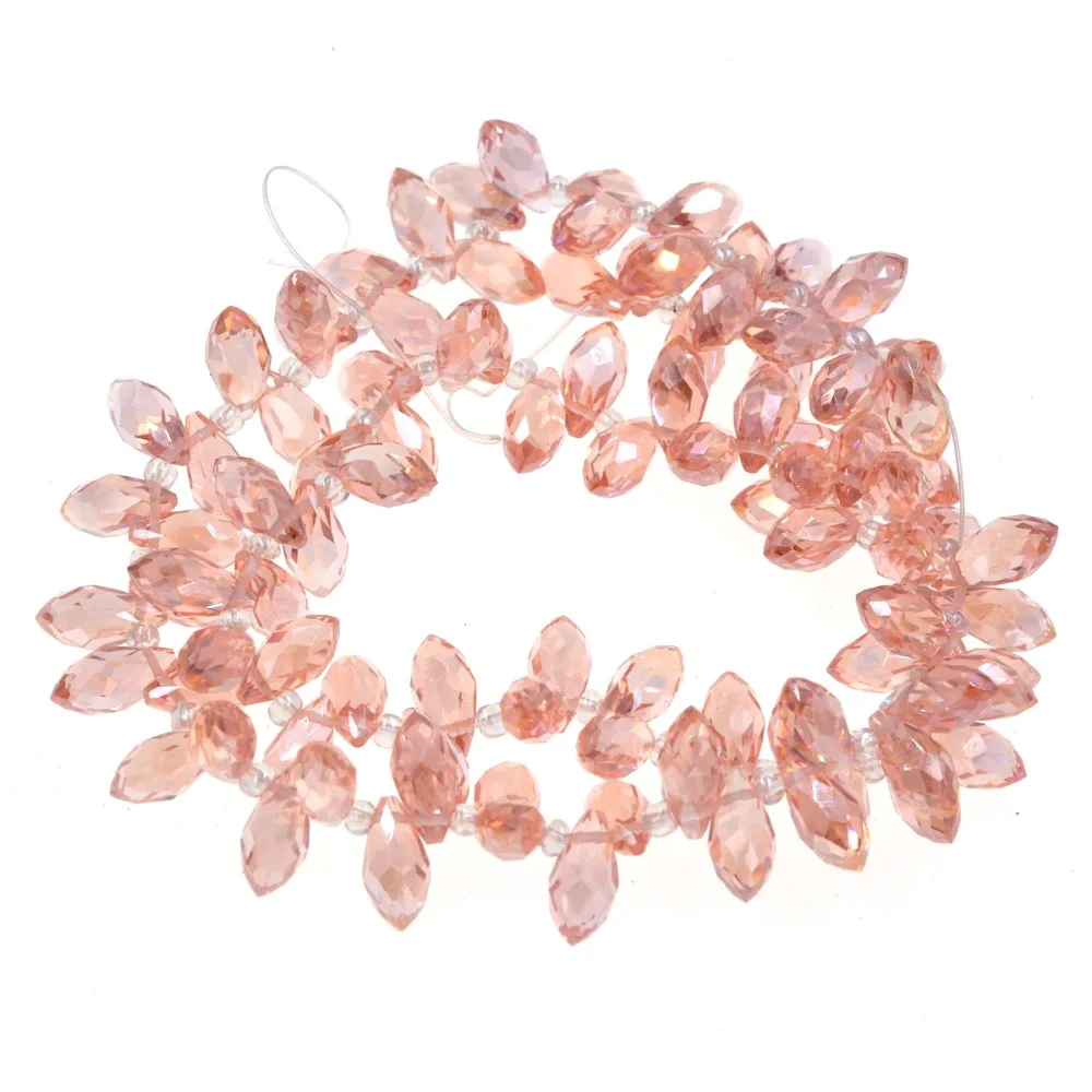 Розовые граненые стеклянные бусины в форме слезы 12x6 мм|crystal beads|drop beadsloose crystal beads |