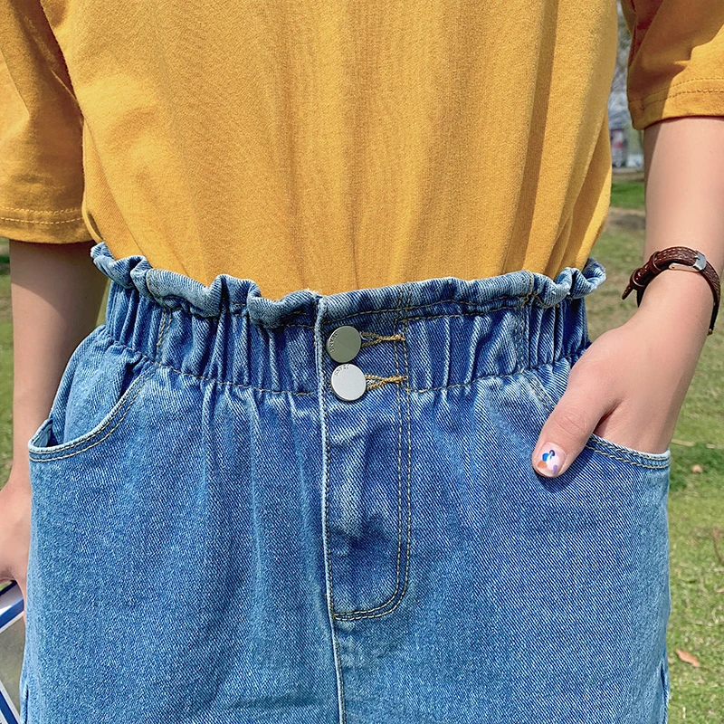 High Elastic Waist Women Denim Shorts Summer Wide Leg Short Femme Loose Causal Pockets Ladies Short Jeans Sky Blue White Shorts
High Elastic Waist Women Denim Shorts Summer Wide Leg Short Femme Loose Causal Pockets Ladies Short Jeans Sky Blue White Shorts