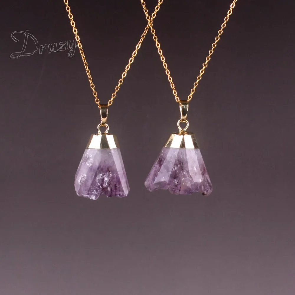Druzy Gold-color Natural Amethyste Chokers Quartz Crystal Stone Irregular Shape Chakra Healing Stone Pendant Necklace
Druzy Gold-color Natural Amethyste Chokers Quartz Crystal Stone Irregular Shape Chakra Healing Stone Pendant Necklace