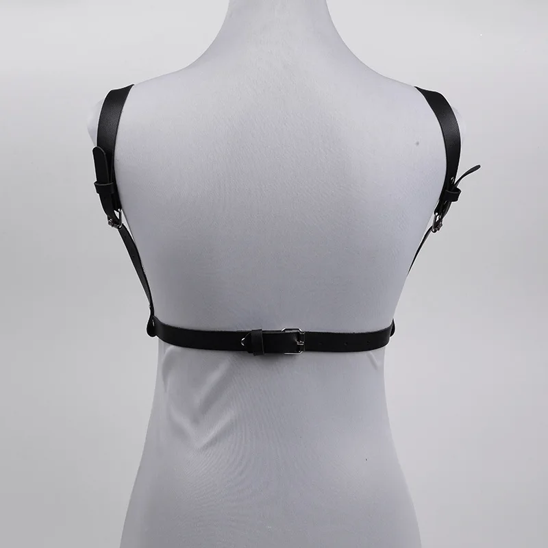 Black Punk Harajuku Style PU Leather Women Garters Harness Strap Chest Straps Body Belt Bondage O-Ring Studded Rivet Cropped Top
Black Punk Harajuku Style PU Leather Women Garters Harness Strap Chest Straps Body Belt Bondage O-Ring Studded Rivet Cropped Top