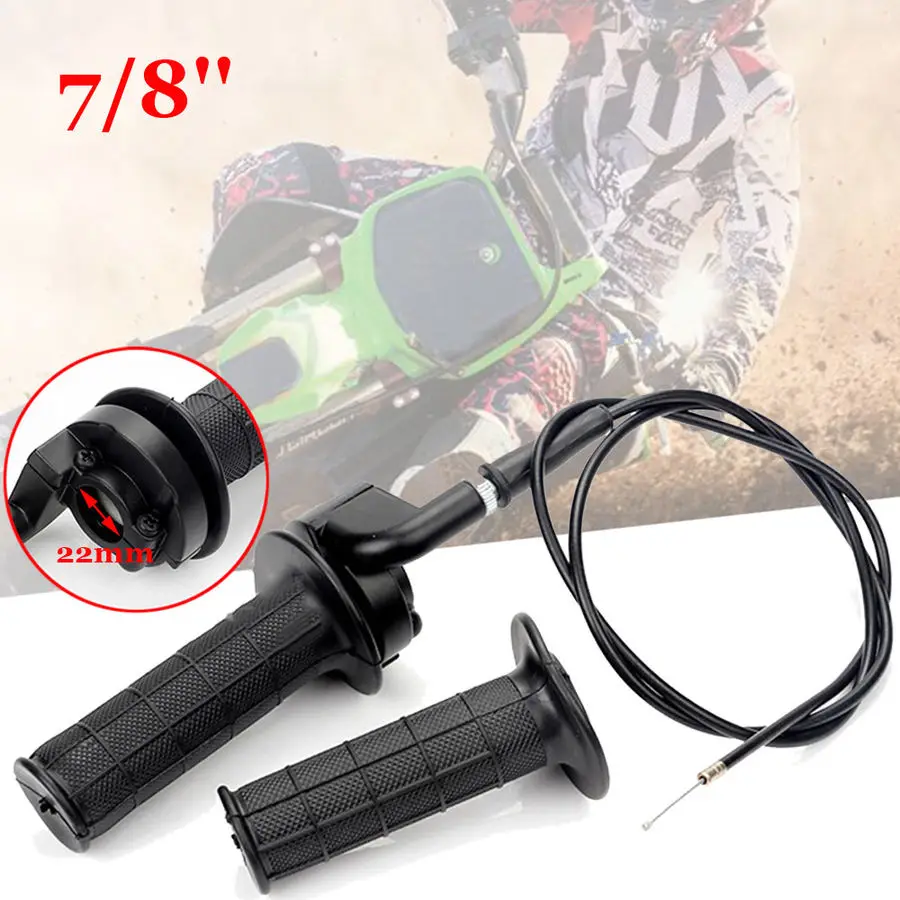 Motorcycle 7/8" 22mm Handle Throttle Clamp Hand Grip with Twist Cable for 50-250CC ATV Quad Pit Dirt Bike Buggy Motocross Racing
Motorcycle 7/8" 22mm Handle Throttle Clamp Hand Grip with Twist Cable for 50-250CC ATV Quad Pit Dirt Bike Buggy Motocross Racing