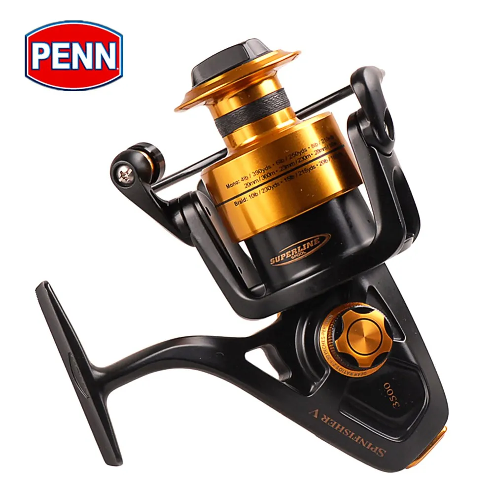 PENN SPINFISHER V SSV 3500-10500 Size Spinning Fishing Reel 18LB/8kg Drag 6BB Full Metal Body HT-100 Drag Moulinet Peche Reel
PENN SPINFISHER V SSV 3500-10500 Size Spinning Fishing Reel 18LB/8kg Drag 6BB Full Metal Body HT-100 Drag Moulinet Peche Reel