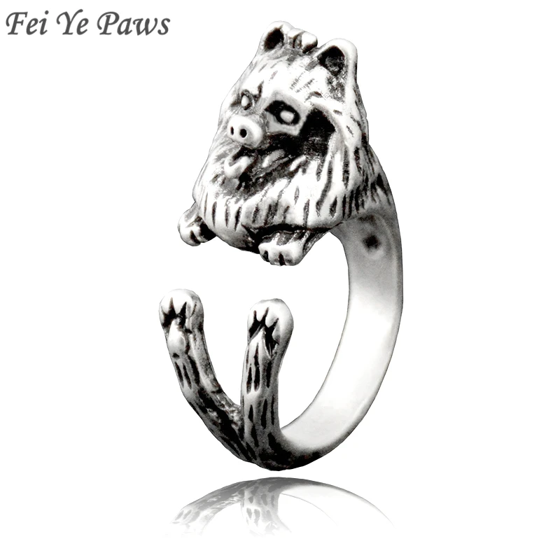 Fei Ye Paws Punk Pomeranian Dog Ring Women Vintage German Spitz Klein Metal Ring Animal Finger Kncukles Ring Men Unique Ring
Fei Ye Paws Punk Pomeranian Dog Ring Women Vintage German Spitz Klein Metal Ring Animal Finger Kncukles Ring Men Unique Ring