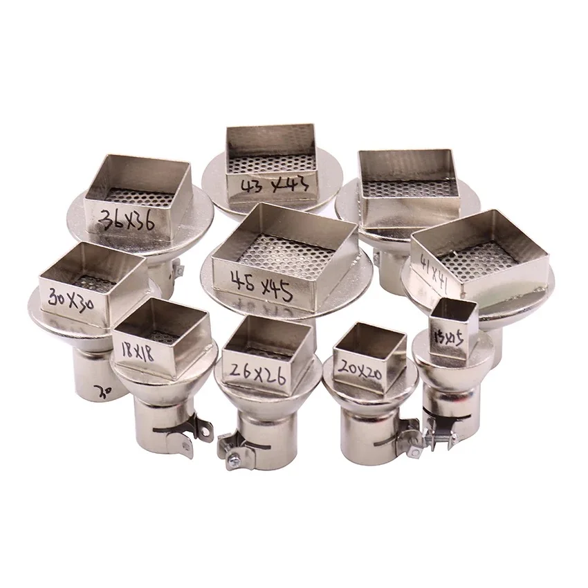 BGA Nozzle 850/852 Series Hot Air Gun Nozzle for YIHUA SAIKE LUKEY 850 852D+ SMD Rework Station Desoldering Station
BGA Nozzle 850/852 Series Hot Air Gun Nozzle for YIHUA SAIKE LUKEY 850 852D+ SMD Rework Station Desoldering Station