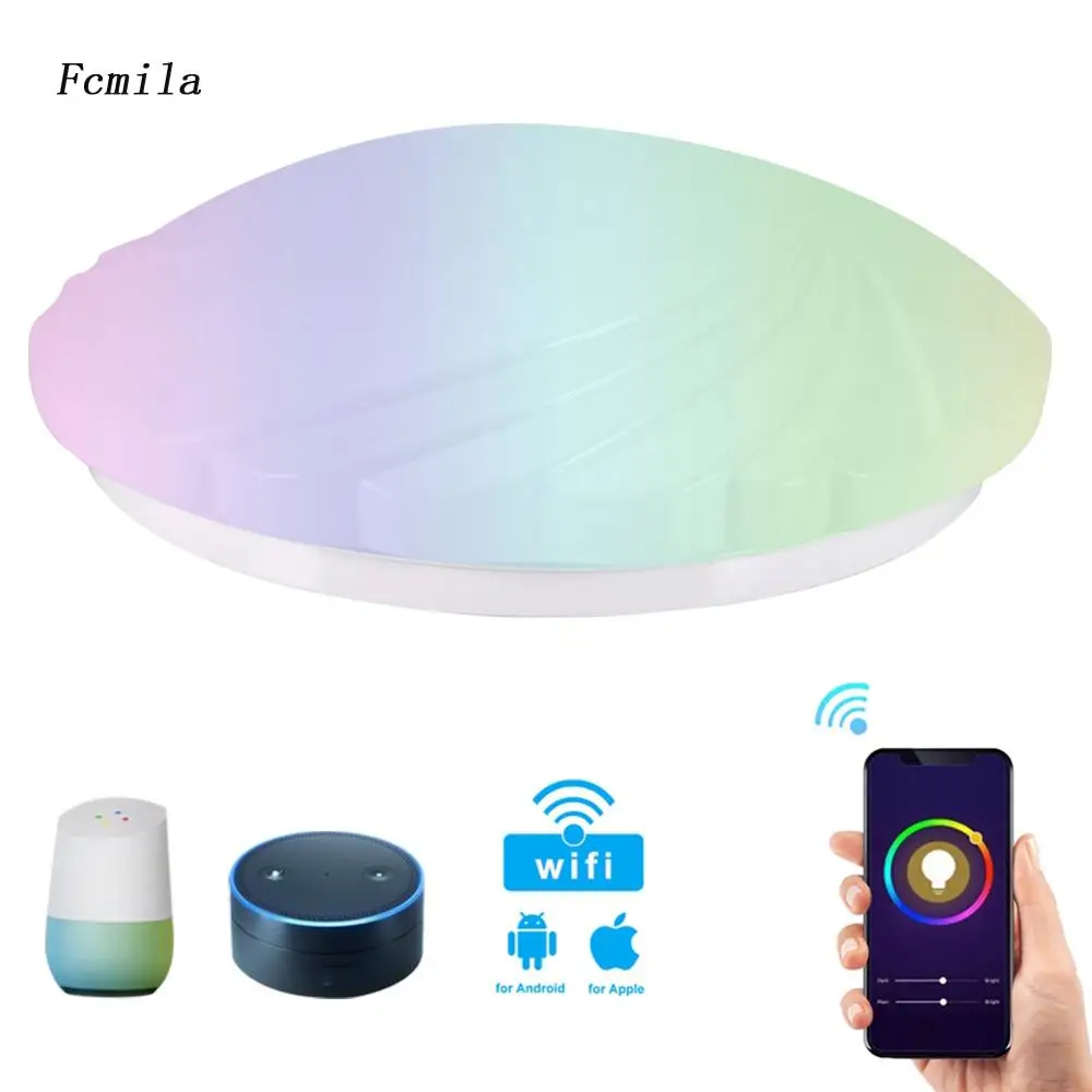 Smart Wifi LED ceiling light led light 48W D=34cm Compatible with Tmall wizard Google home amazon alexa
Smart Wifi LED ceiling light led light 48W D=34cm Compatible with Tmall wizard Google home amazon alexa