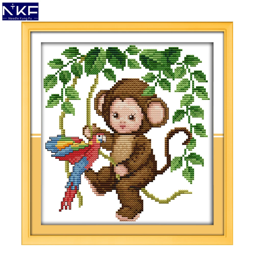 NKF A Baby Monkey Pattern Handmade Craft Needlework Chinese Cross Stitch Embroidery Kit Print Cross Stitch for Home Decor
NKF A Baby Monkey Pattern Handmade Craft Needlework Chinese Cross Stitch Embroidery Kit Print Cross Stitch for Home Decor