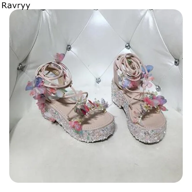 Summer chic bling bling colorful butterfly crystal decor wedges candy color sandals peep toe platform heels female high heels
Summer chic bling bling colorful butterfly crystal decor wedges candy color sandals peep toe platform heels female high heels