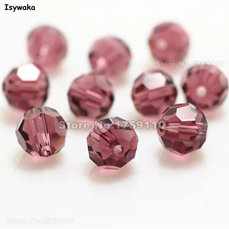 Isywaka 8mm 70Pcs Purple Red Color Football Faceted Austrian Crystal Beads Round Glass Spacer Loose beads Jewelry Making
Isywaka 8mm 70Pcs Purple Red Color Football Faceted Austrian Crystal Beads Round Glass Spacer Loose beads Jewelry Making