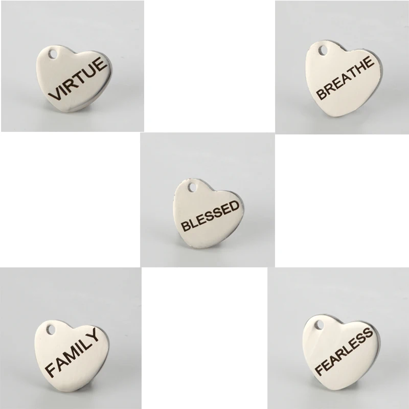High Quality Stainless Steel Lettering Pendant Charms FAMILY HEALER VIRTUE UNICORN BLESSED Charm Dangle DIY Accessories Jewelry
High Quality Stainless Steel Lettering Pendant Charms FAMILY HEALER VIRTUE UNICORN BLESSED Charm Dangle DIY Accessories Jewelry