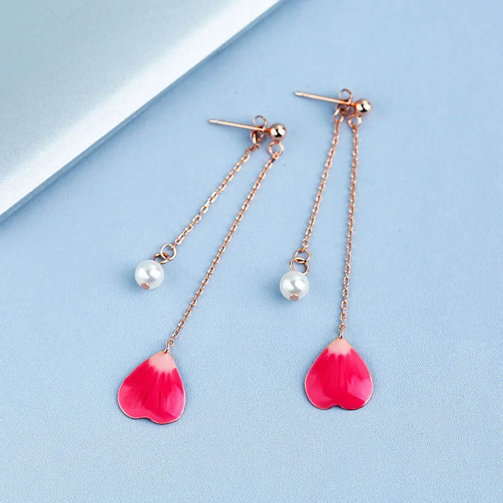 Authentic 925 Sterling Silver Earring Petal Rose Gold Pearl Ear Line Stud Earring For Women Wedding Party Jewelry Gift
Authentic 925 Sterling Silver Earring Petal Rose Gold Pearl Ear Line Stud Earring For Women Wedding Party Jewelry Gift