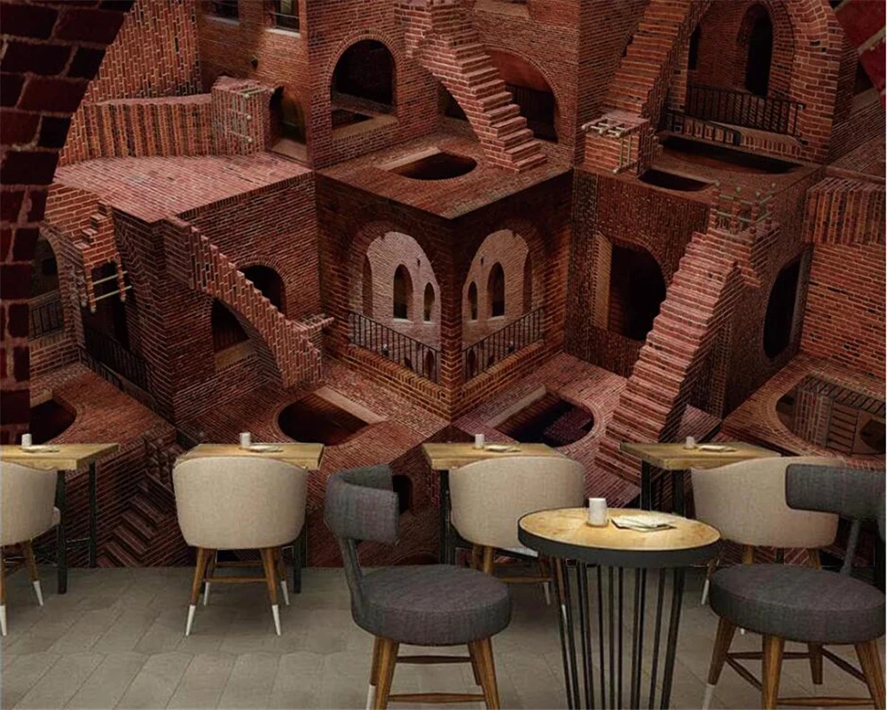 beibehang Custom wallpaper 3D stereo modern personality architecture wall restaurant bar decoration mural papel de parede 3d
beibehang Custom wallpaper 3D stereo modern personality architecture wall restaurant bar decoration mural papel de parede 3d