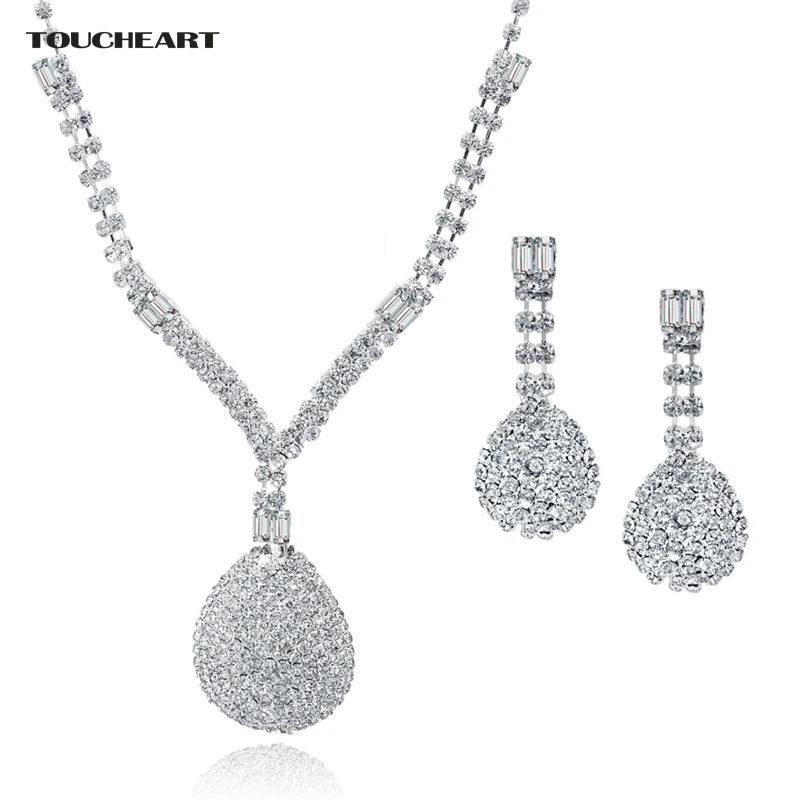 TOUCHEART Crystal Water Drop Bridal Jewelry Sets For Women Silver Necklace Earring Set Rhinestone Wedding Jewelry Sets SET150054
TOUCHEART Crystal Water Drop Bridal Jewelry Sets For Women Silver Necklace Earring Set Rhinestone Wedding Jewelry Sets SET150054